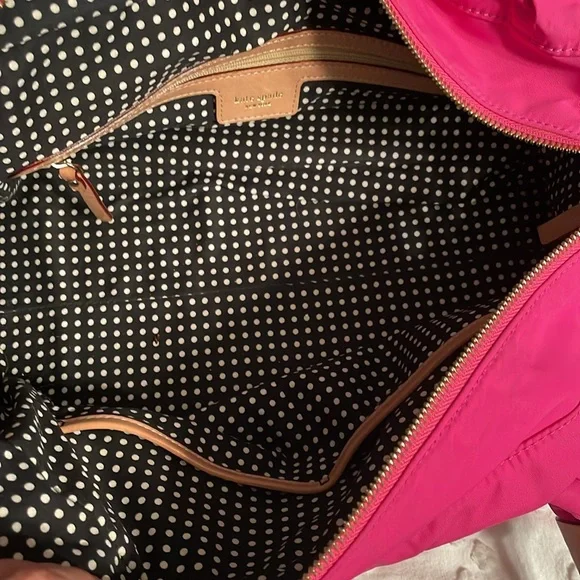 Kate Spade ♠️ Hot pink nylon bag with leather trim - Picture 9 of 10
